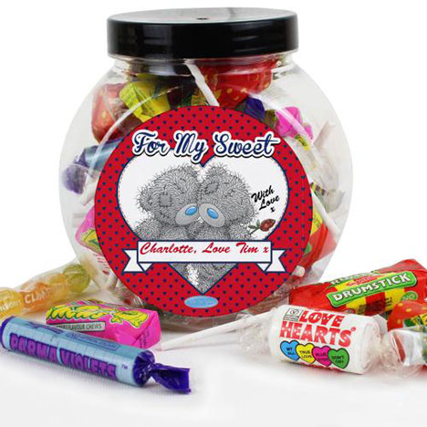 Personalised Me to You Bear Love Heart Couple 250g Sweet Jar Extra Image 1